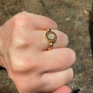 BVLGARI 18k Rose Gold .20 Pave-diamond Flip Ring